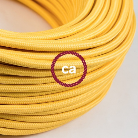 COMMANDE PRIVÉE - Lampe plafonnier ou en applique à brancher sur prise de courant - câble textile JAUNE 272 cm-VOIR DESCRIPTIF