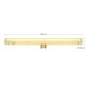 Ampoule tube LED dorée S14d - longueur 300 mm
