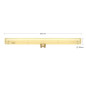 Ampoule tube Dorée à filament LED S14d - longueur 300 mm