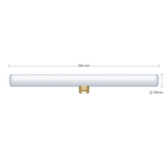 Ampoule tube LED opale S14d - longueur 300 mm