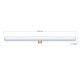 Ampoule tube LED opale S14d - longueur 500 mm