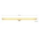 Ampoule tube LED dorée S14d - longueur 500 mm