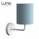 Fermaluce wall lamp in white varnished metal with or without socket shade E27 rings