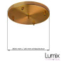 Suspension multiple rosace XXL 5 lampes prestige - Rosace et douilles laiton dorée