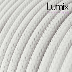 Câble textile 2 x 0,75 mm2 Blanc effet soie