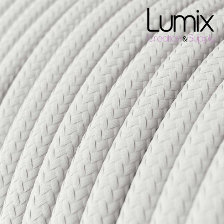 Câble textile 2 x 0,75 mm2 Blanc effet soie