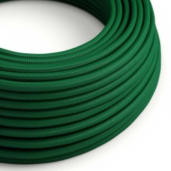 Câble textile 2 x 0,75 mm2 Vert foncé effet soie