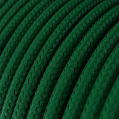 Câble textile 2 x 0,75 mm2 Vert foncé effet soie