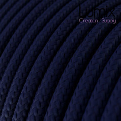 Câble textile 2 x 0,75 mm2 bleu foncé effet soie