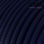 Câble textile 2 x 0,75 mm2 bleu foncé effet soie Câble textile 2 x 0,75 mm2 bleu foncé effet soie