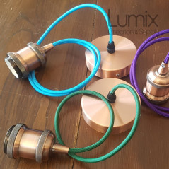 Suspension vintage OR ou BRONZE ROUGE personnalisable
