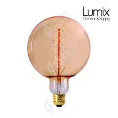 Ampoule E27 Globe 200 mm de diamètre à filament spirale métal