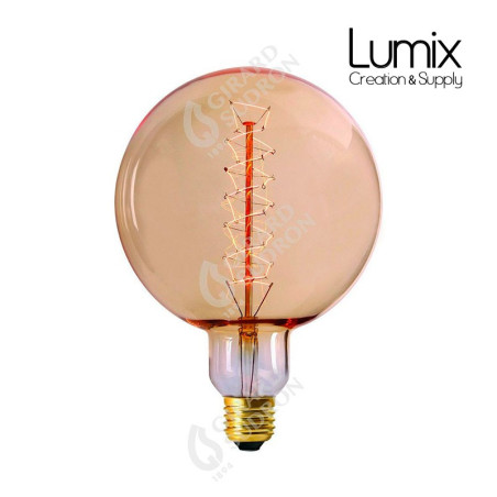 Ampoule E27 Globe 200 mm de diamètre à filament spirale métal