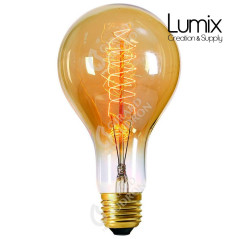 Ampoule E27 forme poire 200 x 110 mm à filament spirale - 24 Watts-220 Volts