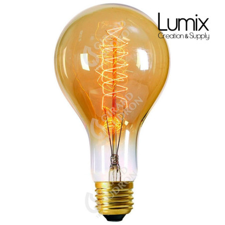 Ampoule E27 forme poire 200 x 110 mm à filament spirale - 24 Watts-220 Volts