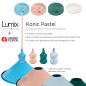 Suspension personnalisée Konik Pastel abat-jour conique en métal diam 220 mm