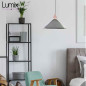 Suspension personnalisée Konik Pastel abat-jour conique en métal diam 220 mm