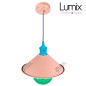 Suspension personnalisée Konik Pastel abat-jour conique en métal diam 220 mm