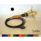 Lampe baladeuse US à personnaliser - 110/250V manche en bois de Cerisier avec interrupteur intégré Lampe baladeuse US à personnaliser - 110/250V manche en bois de Cerisier avec interrupteur intégré