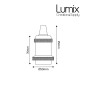 Suspension personnalisée Konik Pastel abat-jour conique en métal diam 220 mm