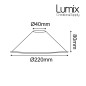 Suspension personnalisée Konik Pastel abat-jour conique en métal diam 220 mm
