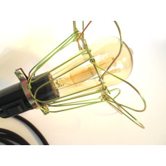 Lampe baladeuse  - 150/250V manche en bois de Cerisier avec interrupteur intégré