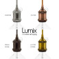 Suspension FIX MULTIPLE douille vintage E27 bagues - Pavillon rectangulaire 470 mm