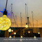 Suspension multiple de 14 lampes - Rosace bois massif - Montage complet sur-mesure Suspension multiple de 14 lampes - Rosace bois massif - Montage complet sur-mesure