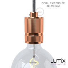 Suspension FIX MULTIPLE 4 douilles moderne E27 à bague - Pavillon rectangulaire métal noir ou  blanc 900 mm