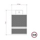 Suspension FIX MULTIPLE douille vintage E27 bagues - Pavillon rectangulaire métal Noir ou blanc 470 mm