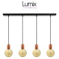 Suspension FIX MULTIPLE douille moderne E27 à bague - Pavillon rectangulaire métal 900 mm
