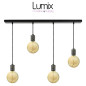 Suspension FIX MULTIPLE douille moderne E27 à bague - Pavillon rectangulaire métal 900 mm