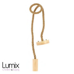 Suspension gros cordage chanvre avec douille E27