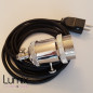 Lampe à suspendre douille vintage nickel à interrupteur rotatif intégré