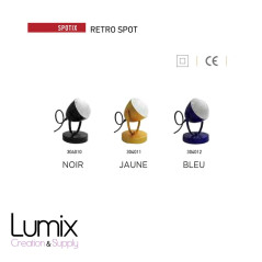 Retro spot en métal en applique ou lampe à poser