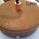 Pendant light 1 rose lamp and wooden and leather holder