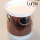 Pendant light 1 rose lamp and wooden and leather holder