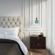 Pendant light 1 rose lamp and wooden and leather holder