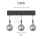 COMMANDE PRIVÉE - DEVIS D1181 + 3 AMPOULES GLOBES G200 LED VERRE TEINTÉ GRIS