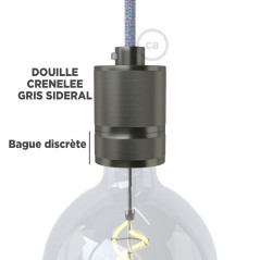 COMMANDE PRIVÉE - DEVIS D1181 + 3 AMPOULES GLOBES G200 LED VERRE TEINTÉ GRIS