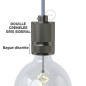 COMMANDE PRIVÉE - DEVIS D1181 + 3 AMPOULES GLOBES G200 LED VERRE TEINTÉ GRIS