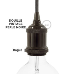 COMMANDE PRIVÉE - DEVIS D1181 + 3 AMPOULES GLOBES G200 LED VERRE TEINTÉ GRIS