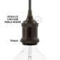 COMMANDE PRIVÉE - DEVIS D1181 + 3 AMPOULES GLOBES G200 LED VERRE TEINTÉ GRIS