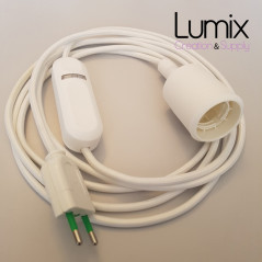 Lampe baladeuse douille silicone et variateur de lumière - câble textile
