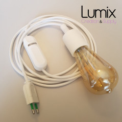 Lampe baladeuse douille silicone et variateur de lumière - câble textile