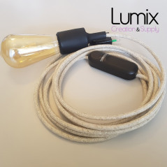 Lampe baladeuse douille silicone et variateur de lumière - câble textile
