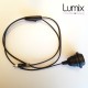 BLACK plastic cord for holder lamp E27 plastic