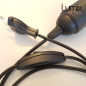 Cordon plastique NOIR pour lampe à suspendre douille E27 plastique