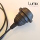 BLACK plastic cord for holder lamp E27 plastic