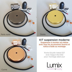 Kit complet pour montage d'une suspension simple métal avec douille moderne à bague